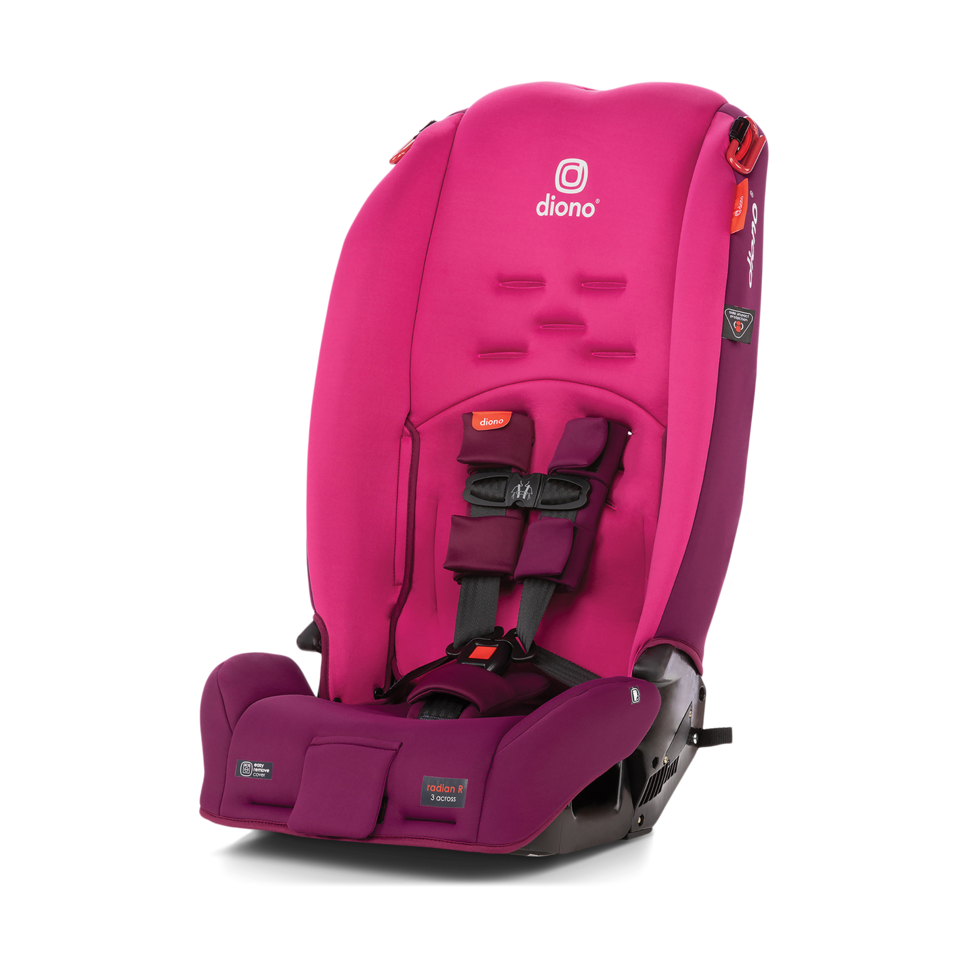 Diono Radian 3R, 3-in-1 Convertible Car Seat, Rear Facing & Forward Facing, 10 Years 1 Car Seat, Slim Fit 3 Across, Pink Blossom