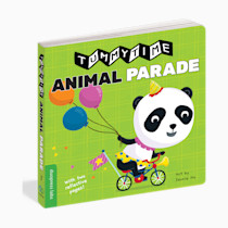 TummyTime(R): Animal Parade: A Sturdy Fold-out Book with Two Mirrors for Babies. One Side Has High-Color Images, the Other Has High-Contrast Black-and-White Images