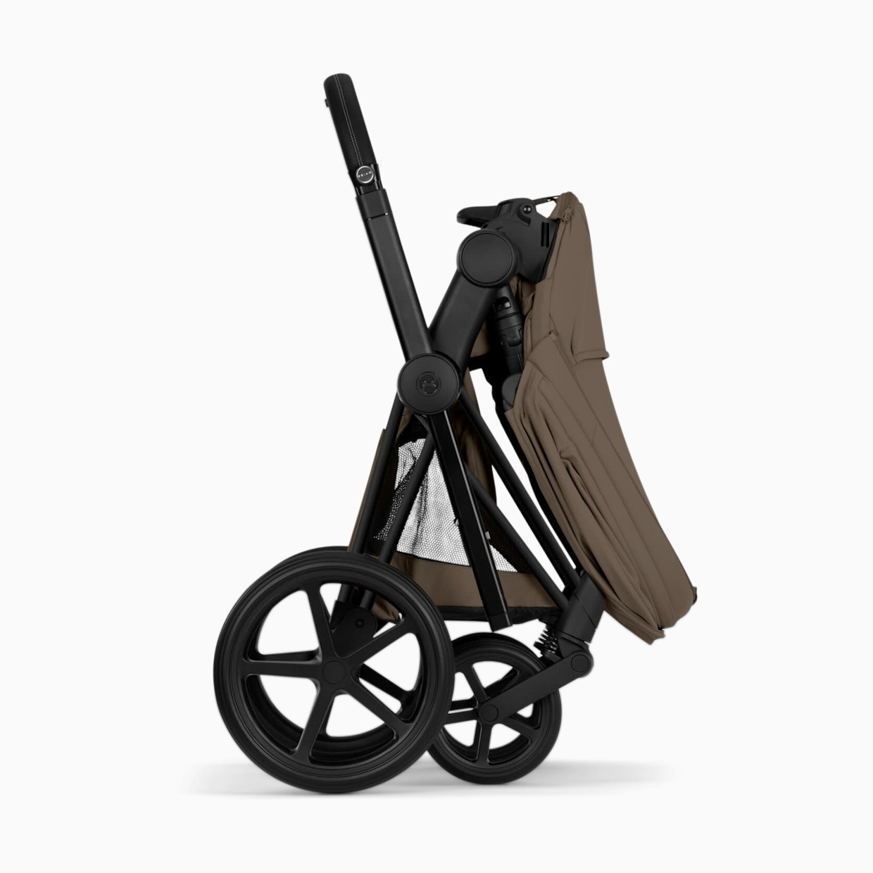 Cybex PRIAM Stroller - Matte Black Frame/Coconut Brown Lux Seat.