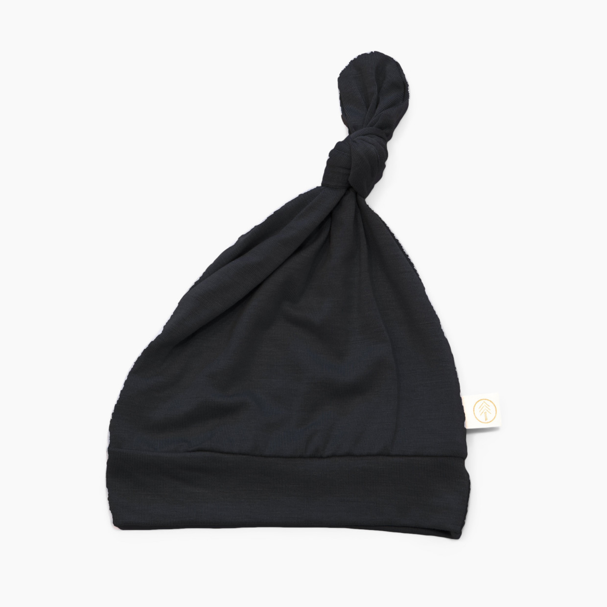 Tenth and Pine Bamboo Baby Top Knot Hat - Black, 0-6 M.
