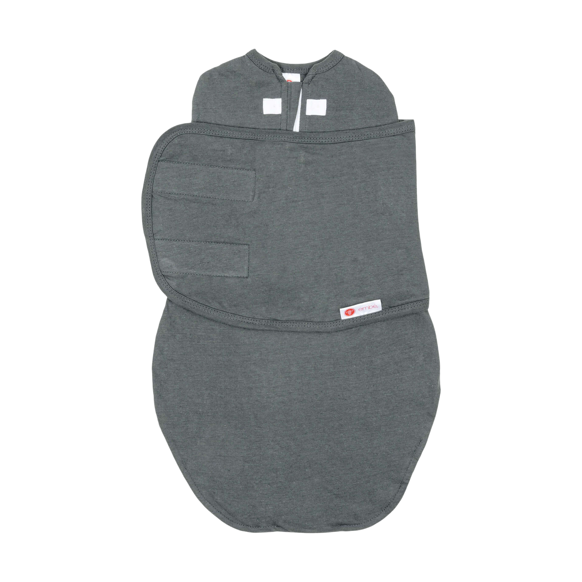 Embe Babies Starter Swaddle Wrap Charcoal, Newborn 614lbs Babylist