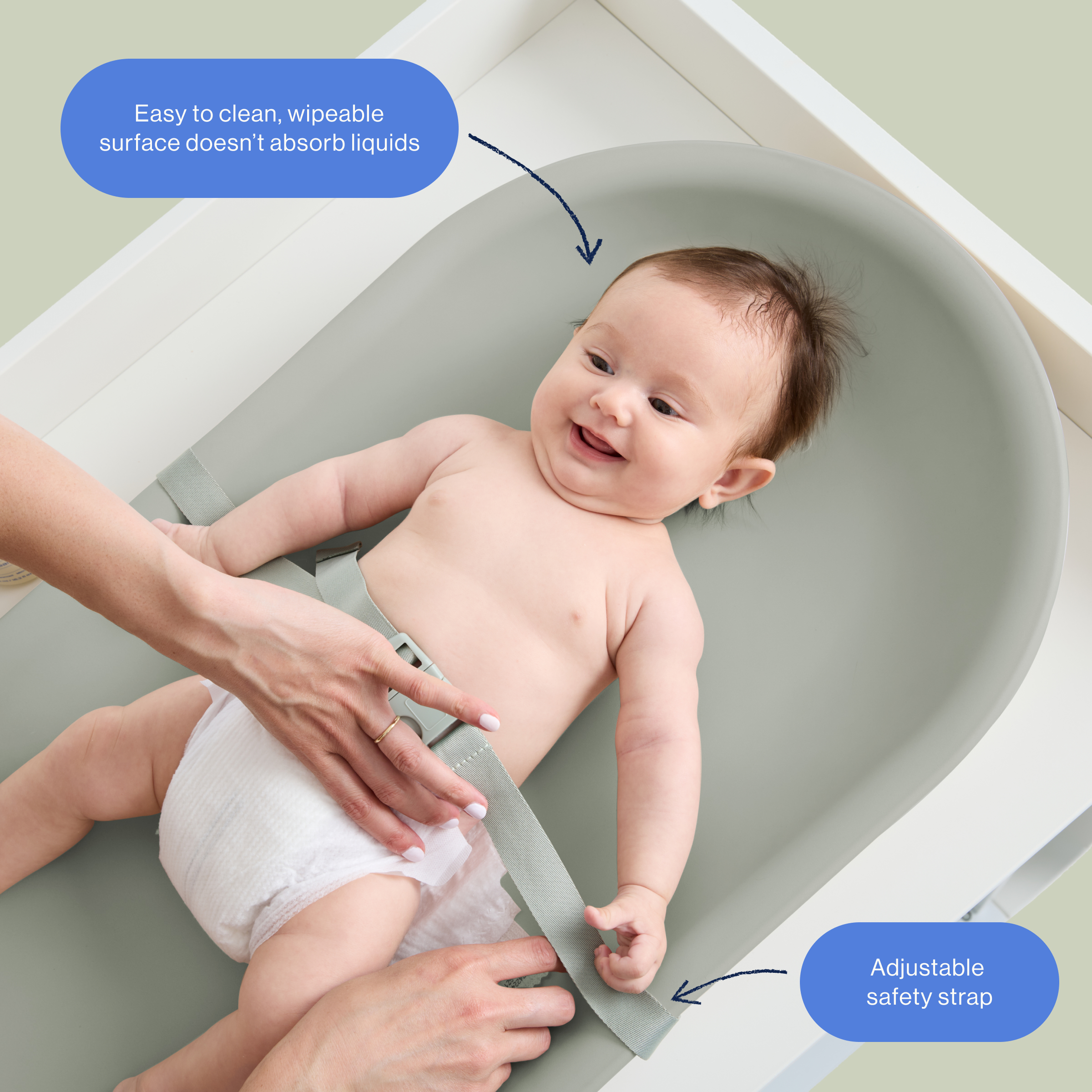 Lalo Wipeable Changing Pad.