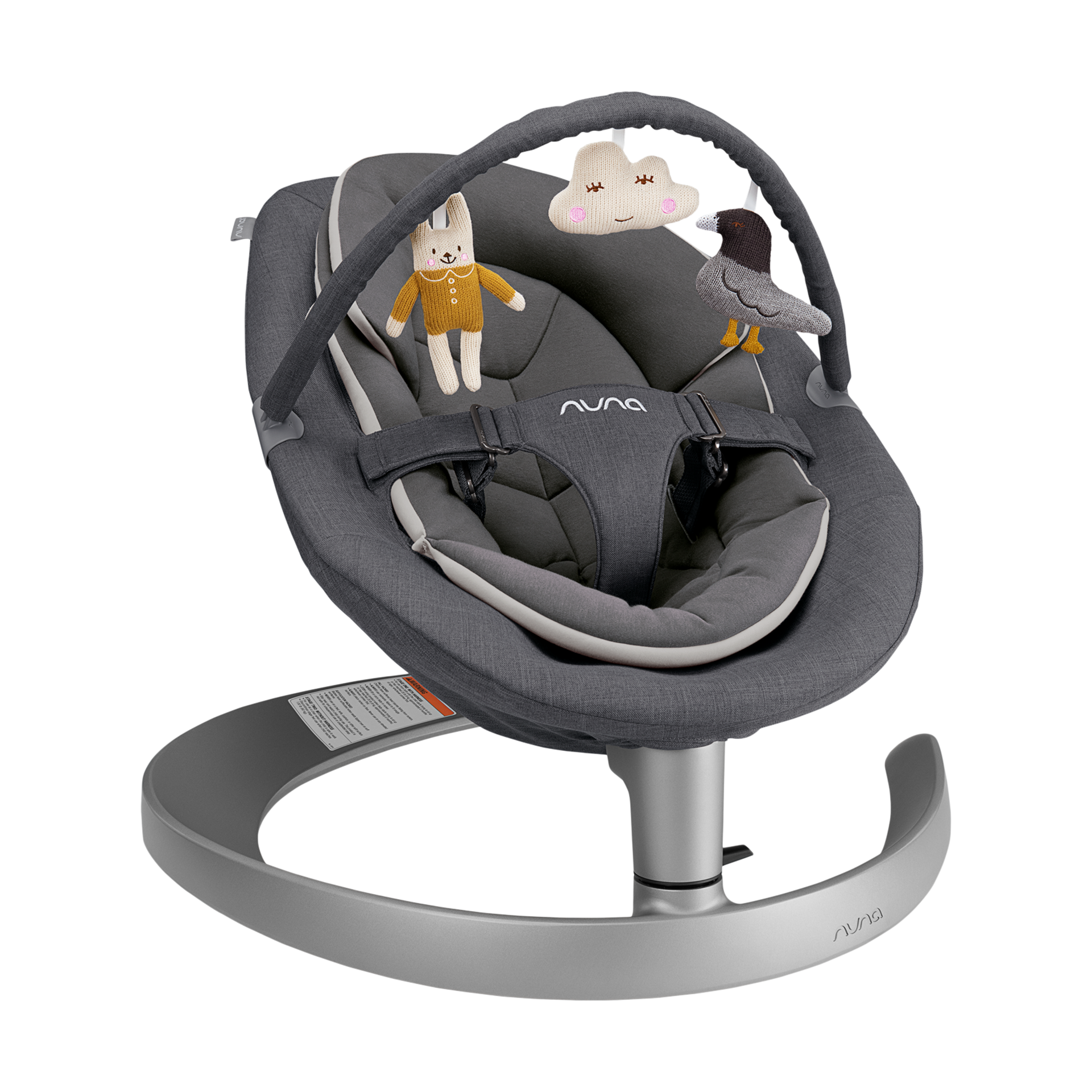 Nuna LEAF Grow Baby Seat & Rocker with Toy Bar - Granite.