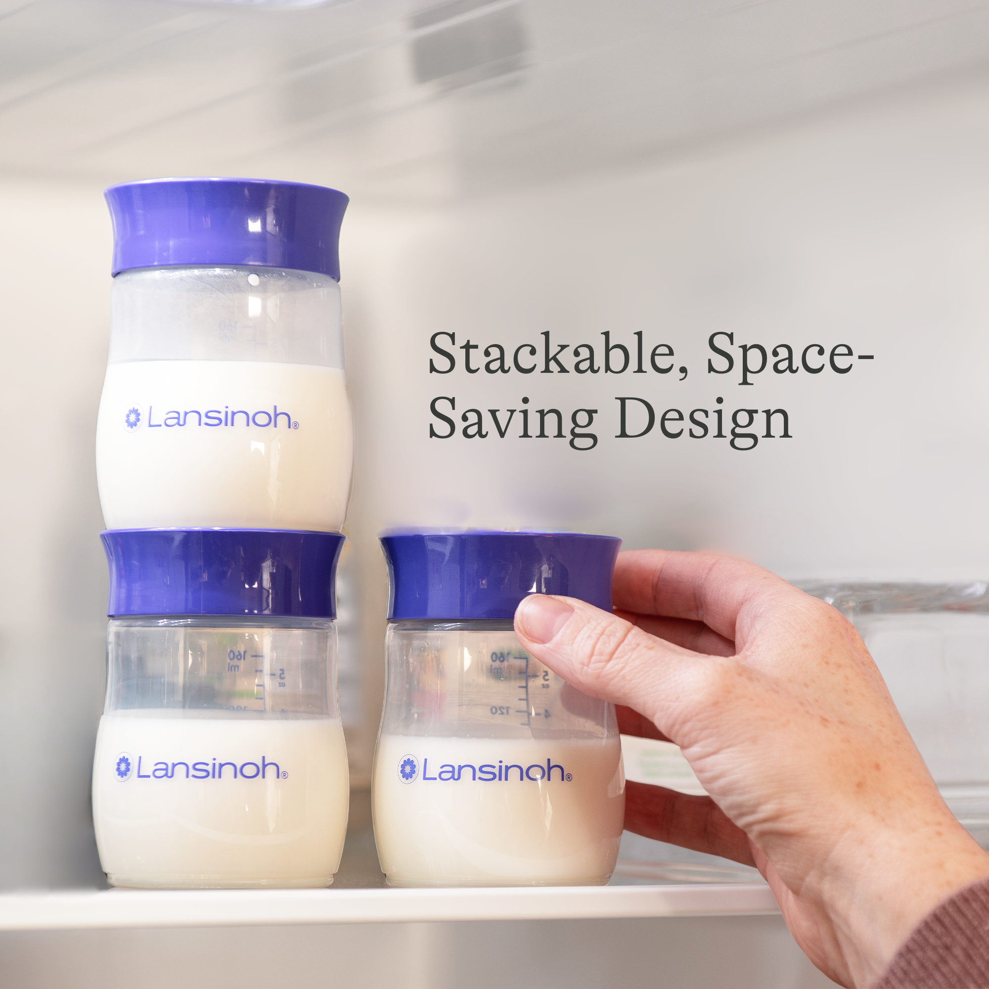Lansinoh Breastmilk Storage Bottles, 4 Pack - 5 Oz.
