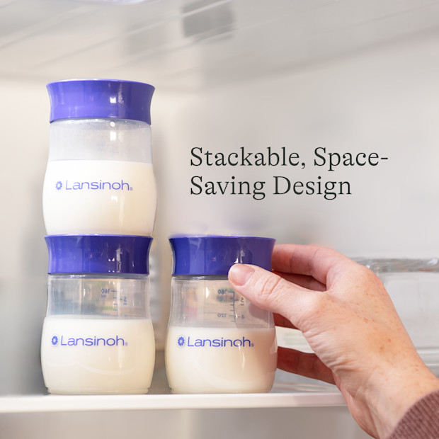 Lansinoh Breastmilk Storage Bottles, 4 Pack.