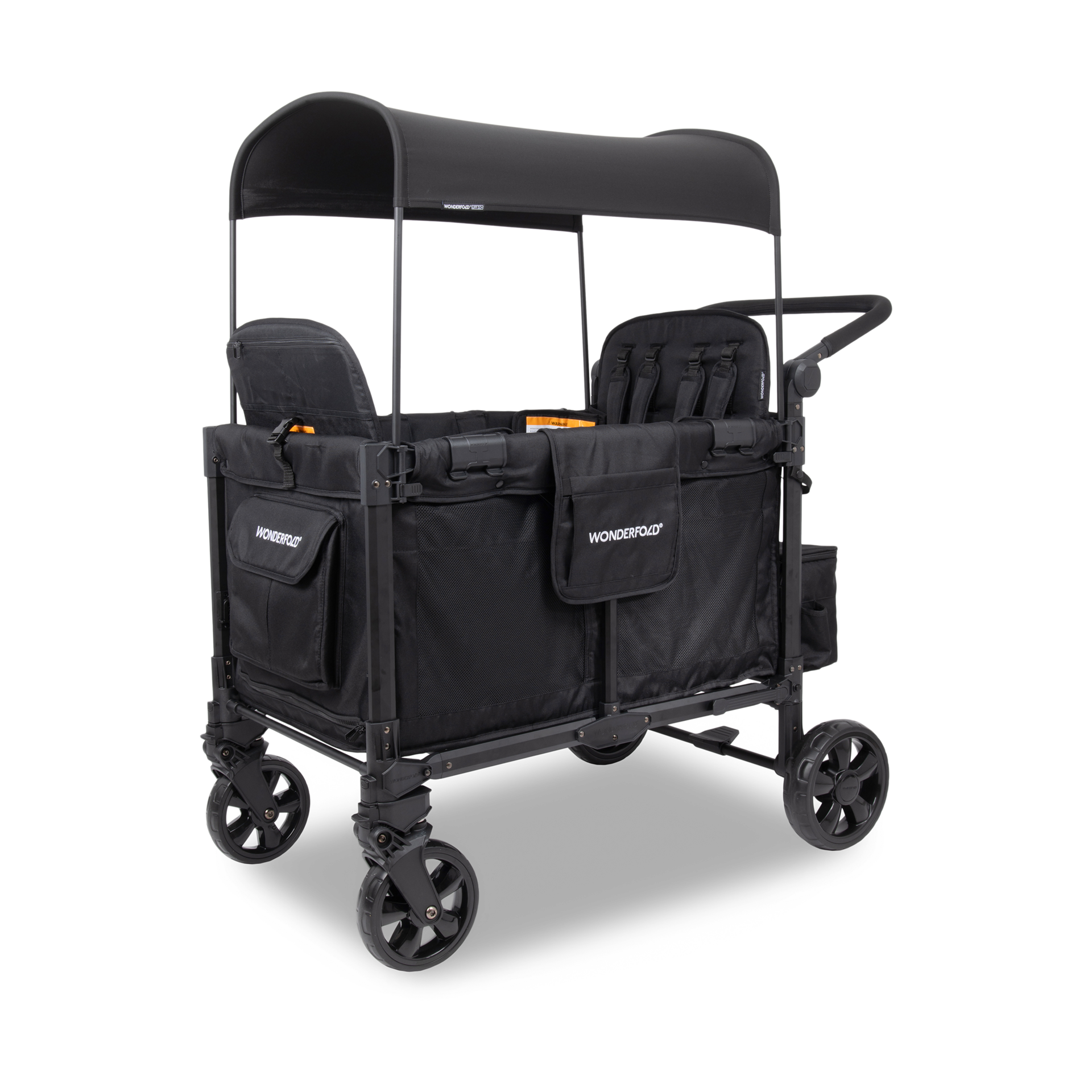 WonderFold Wagon W4 Elite Pro Stroller Wagon - Jet Black