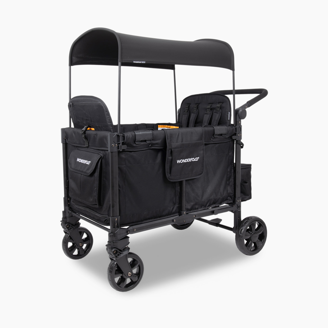 WonderFold Wagon W4 Elite Pro Stroller Wagon - Jet Black.
