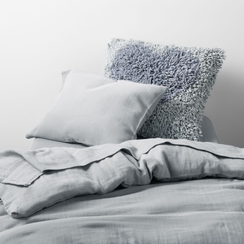 Crate & Kids Supersoft Mist Blue Organic Cotton Gauze Toddler Duvet Cover - $49.00.