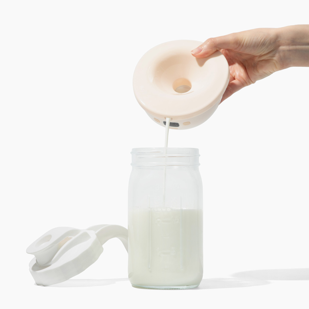 Sprucely Glass Milk Pitcher.