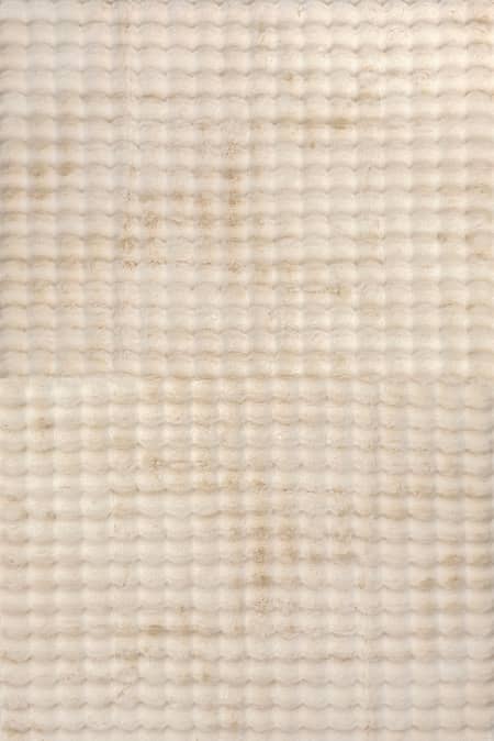 Rugs USA Beige Ivana Checkered Plush Cloud Washable Area Rug.