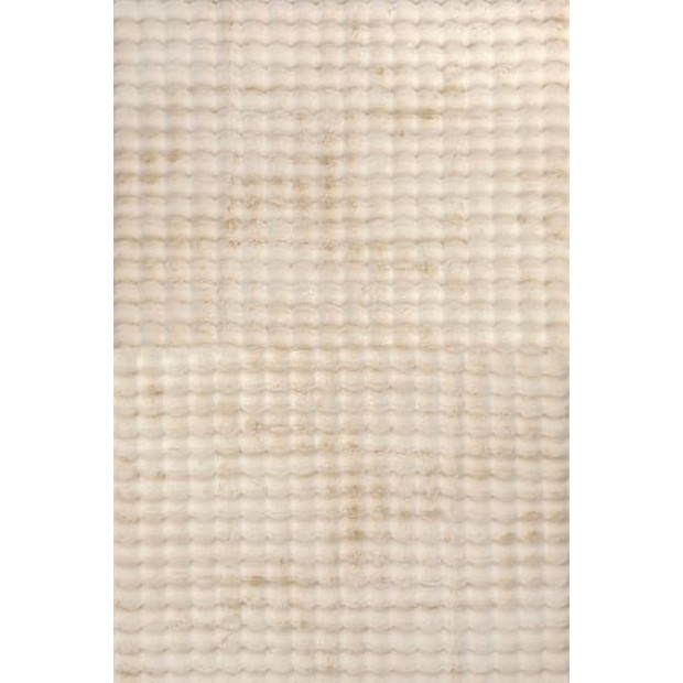 Rugs USA Beige Ivana Checkered Plush Cloud Washable Area Rug.