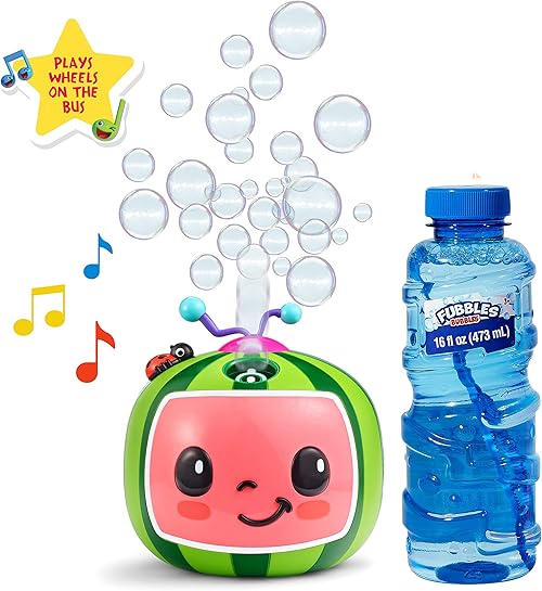 Little Kids CoComelon NO Spill Musical Bubble Machine.