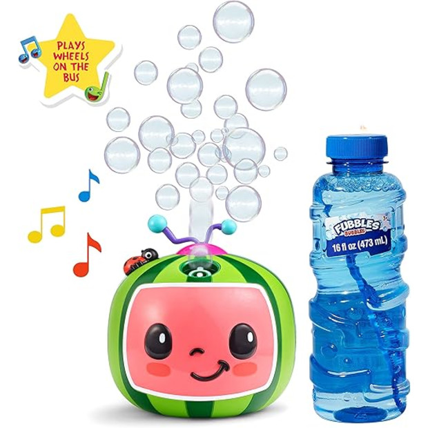 Little Kids CoComelon NO Spill Musical Bubble Machine.