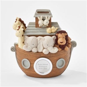 Things Remembered Engraved Noah's Ark Resin Coin Bank.