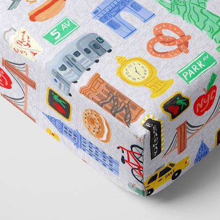 Little Sleepies The Big Apple Fitted Crib Sheet.