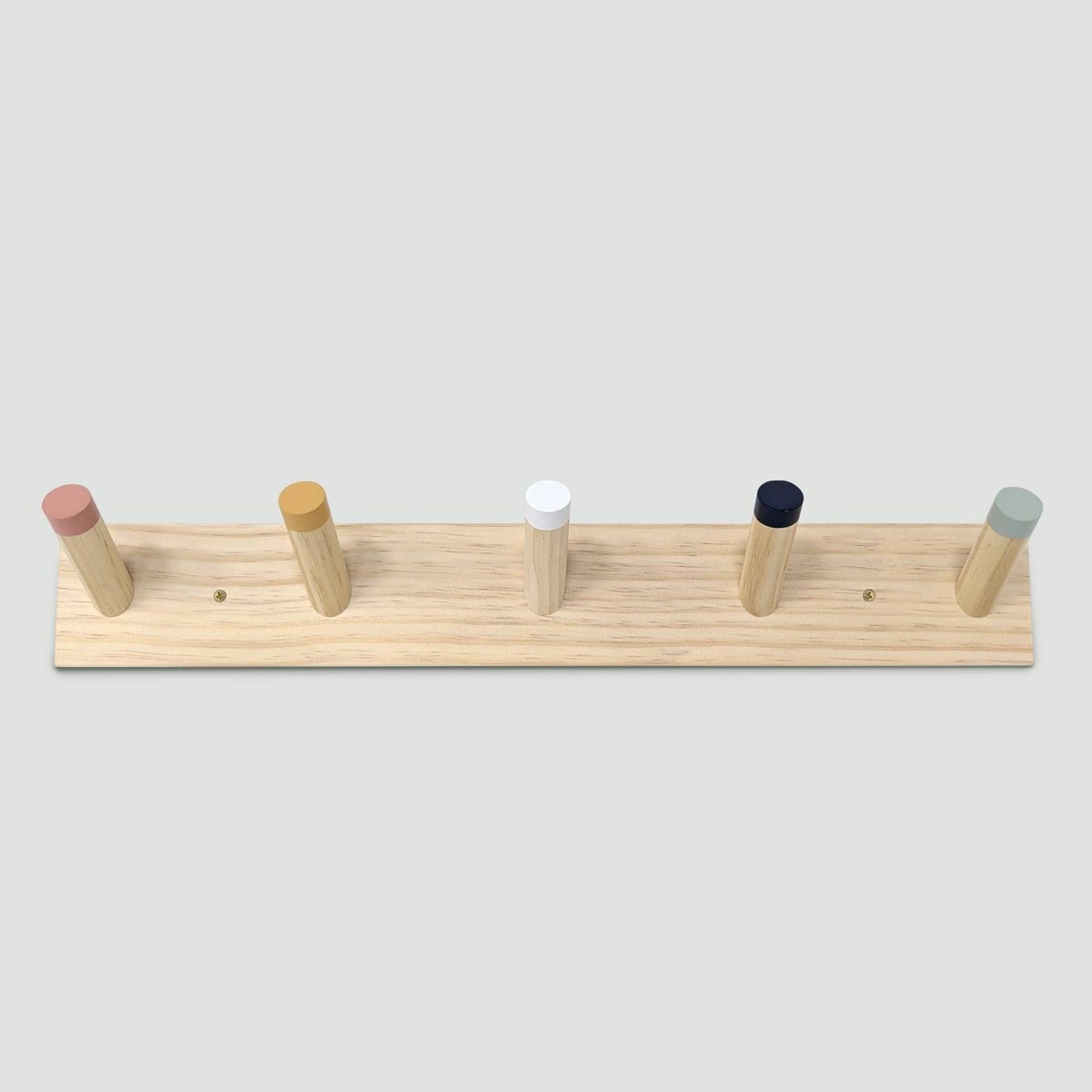Painted Kids' Wood Hooks.