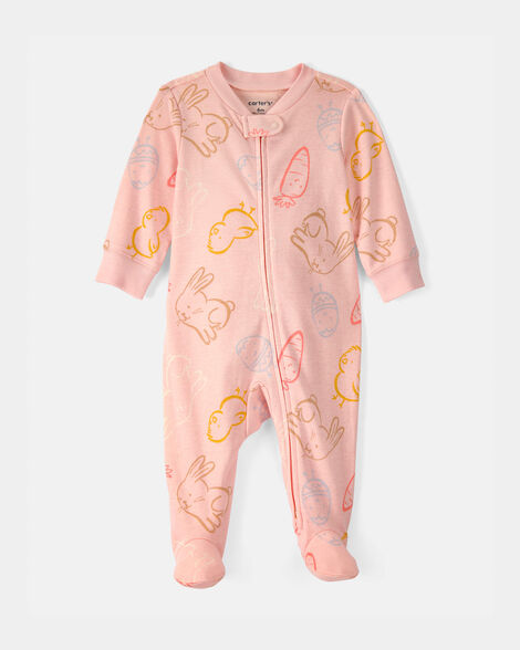 Easter Cotton 2-Way Zip Sleep & Play Pajama.