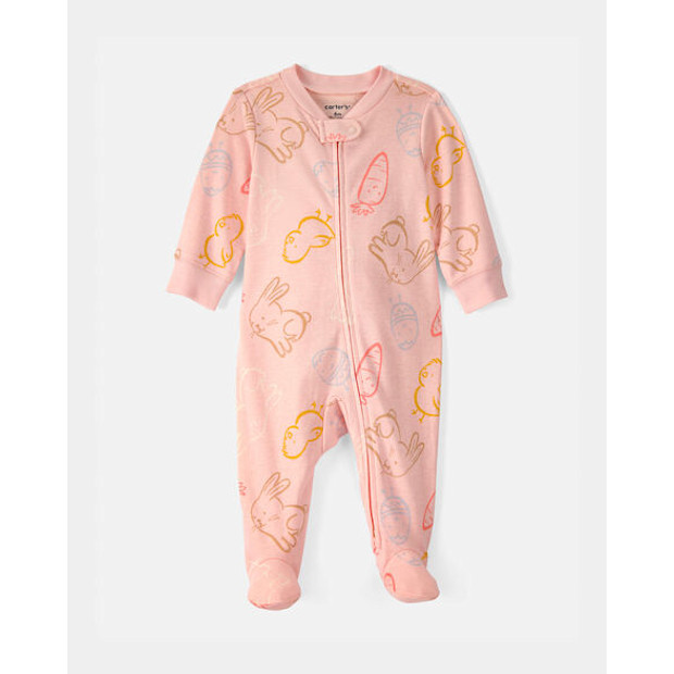 Easter Cotton 2-Way Zip Sleep & Play Pajama.