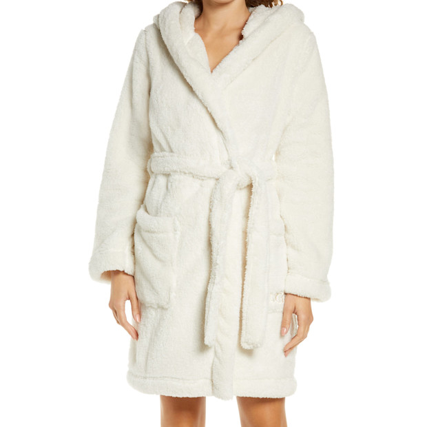 UGG Aarti Faux Shearling Hooded Robe.