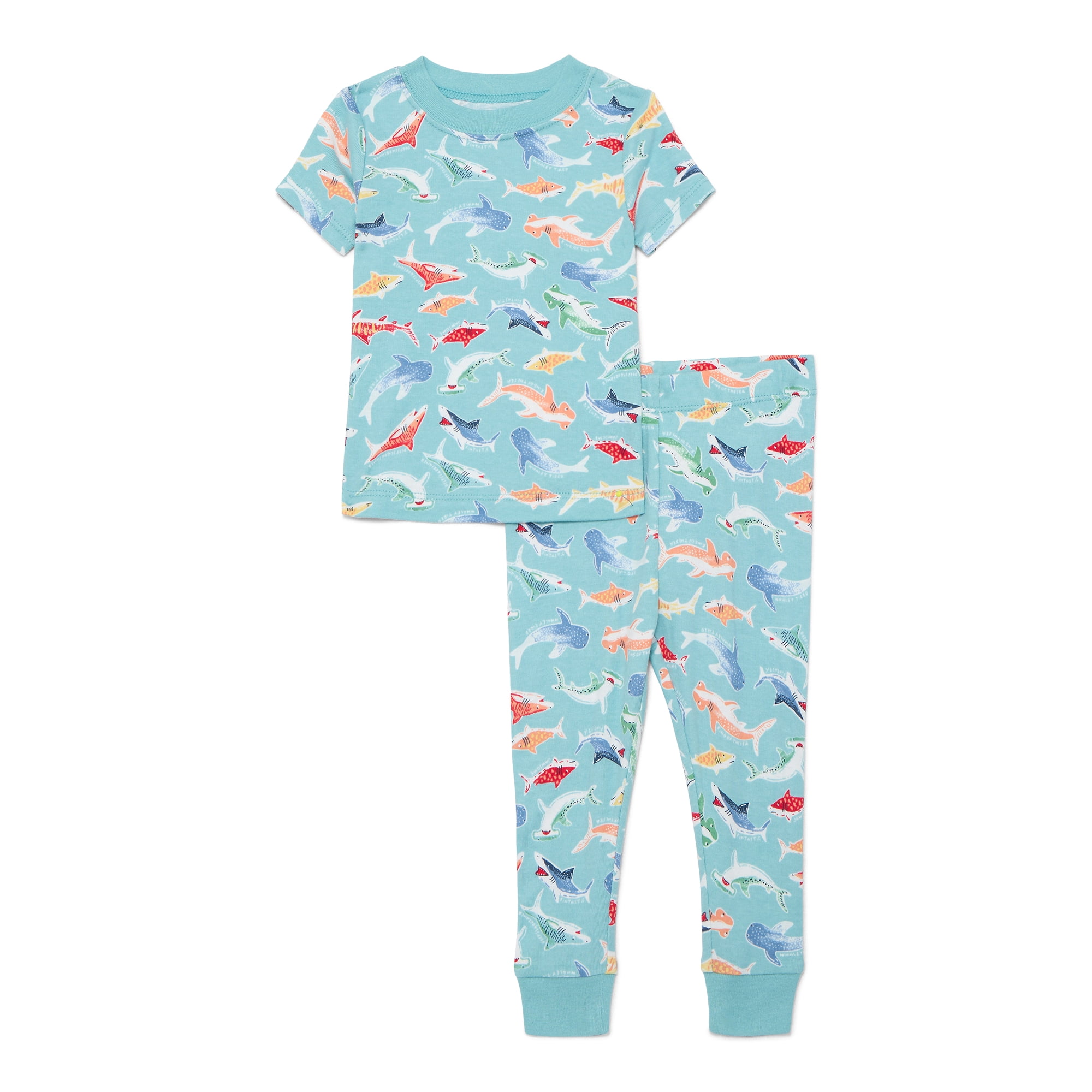 Toddler Cotton Sleep Tee and Pants Pajama Set, 2-Piece.