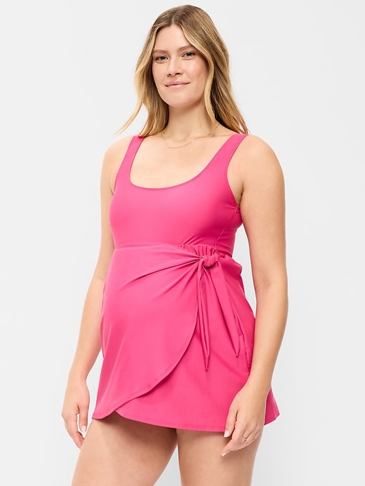 Old Navy Maternity Classic Wrap Swim Dress.
