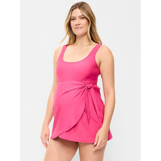 Old Navy Maternity Classic Wrap Swim Dress.