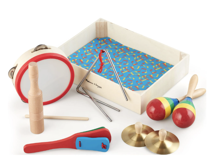 Melissa & Doug  Band-in-a-Box Clap! Clang! Tap! 10-Piece Musical Set.