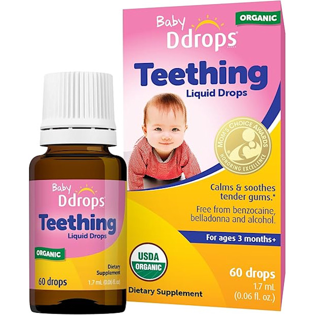 Ddrops Baby Organic Teething Liquid Drops, 60 Count - $9.34.