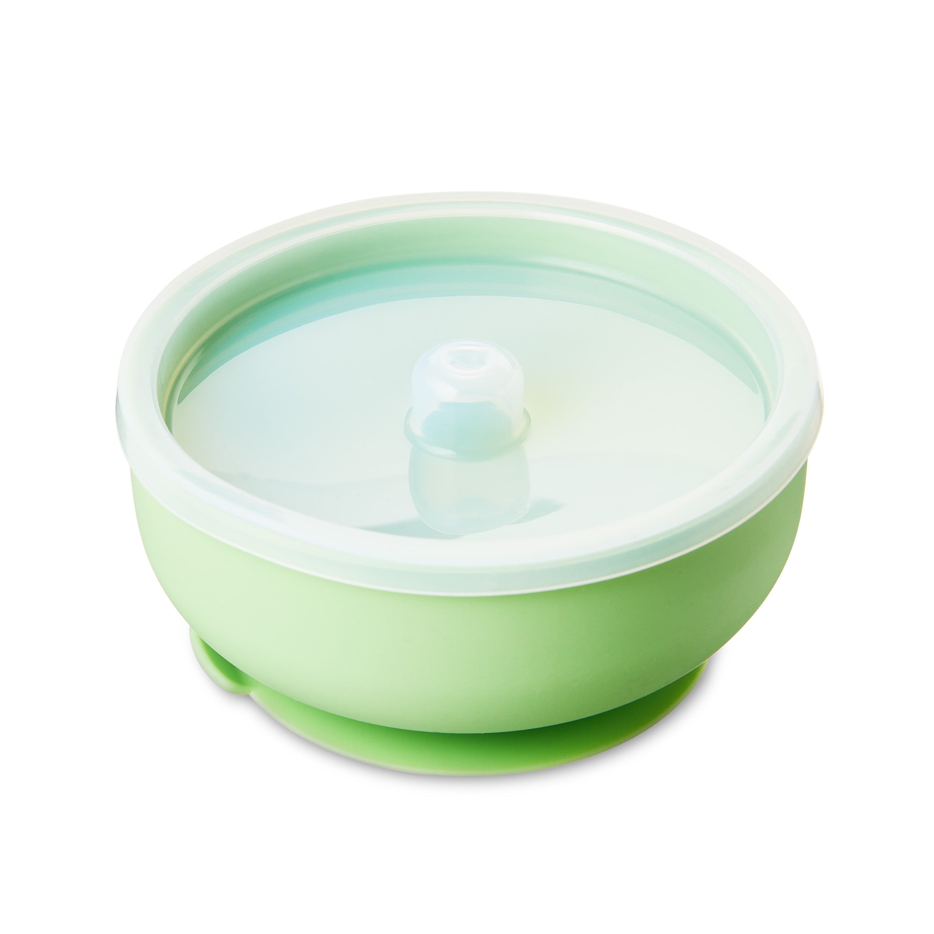 Parent's Choice 5" Round Silicone Bowl with Lid and Suction Cup.