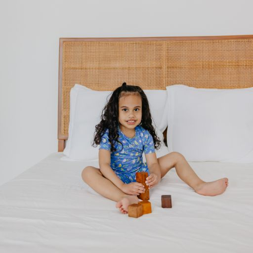 Copper Pearl Printed 2-Piece Short Sleeve Pajamas - Birdie, 12 Months.