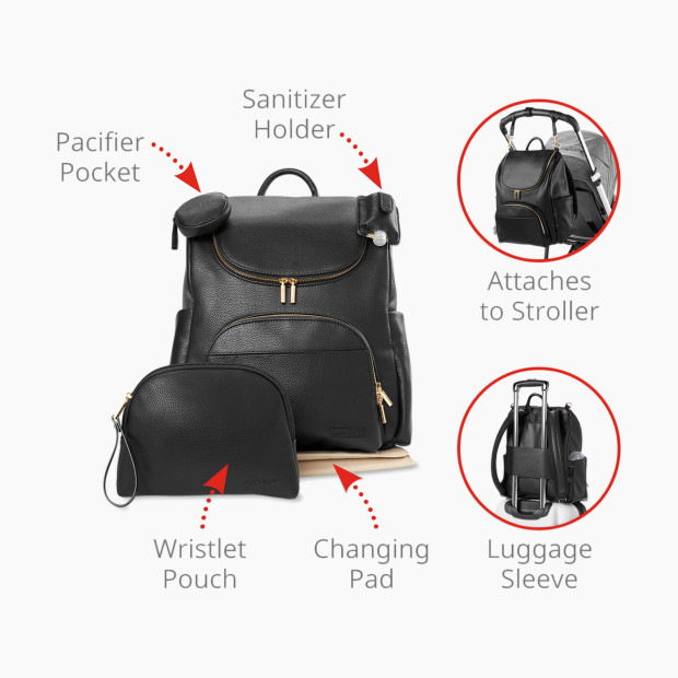 Skip Hop Evermore 6-in-1 Diaper Backpack Set - Black | Babylist Shop