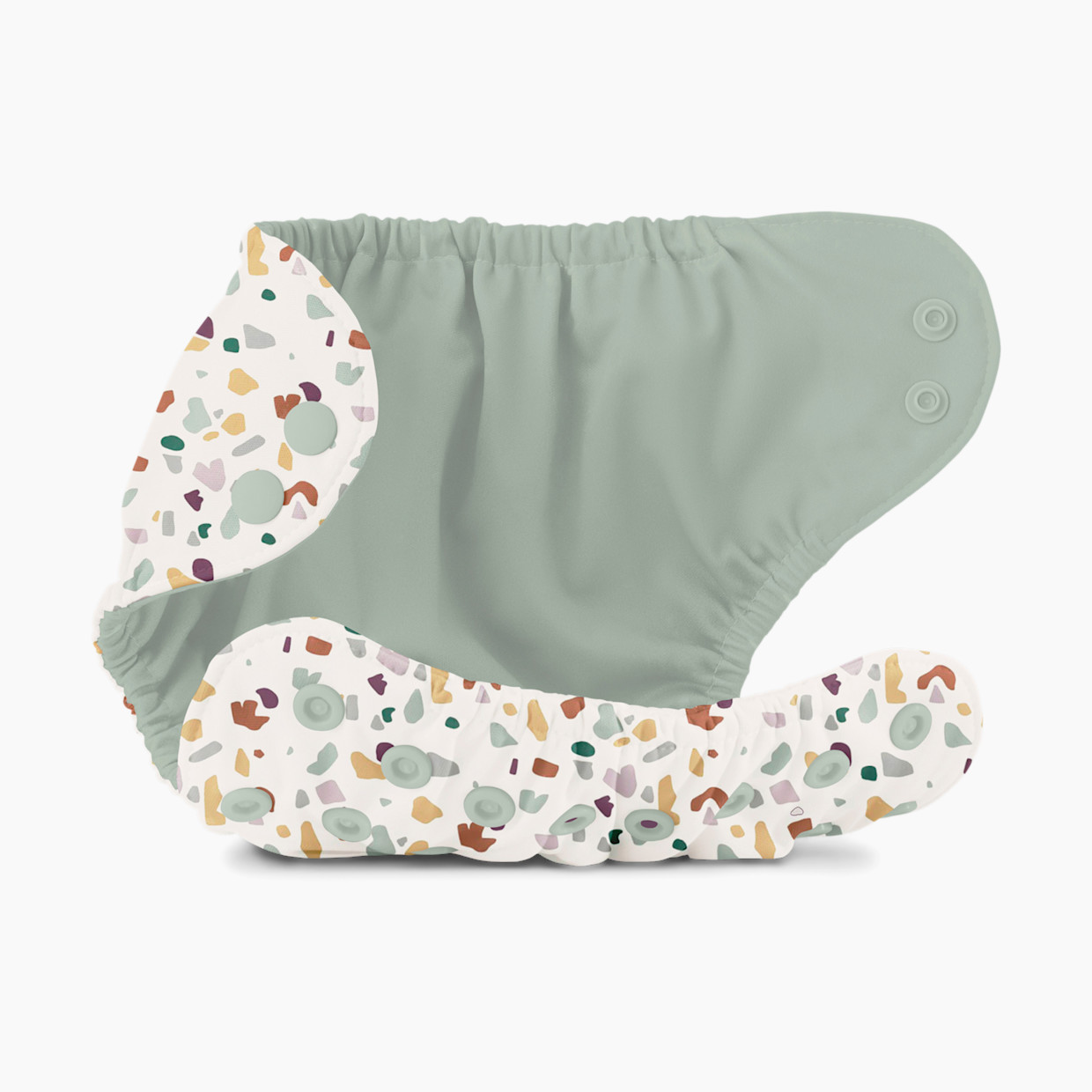Esembly Recycled Diaper Cover (Outer) + Swim Diaper - Terrazo, Size 1 (7-17 Lbs).