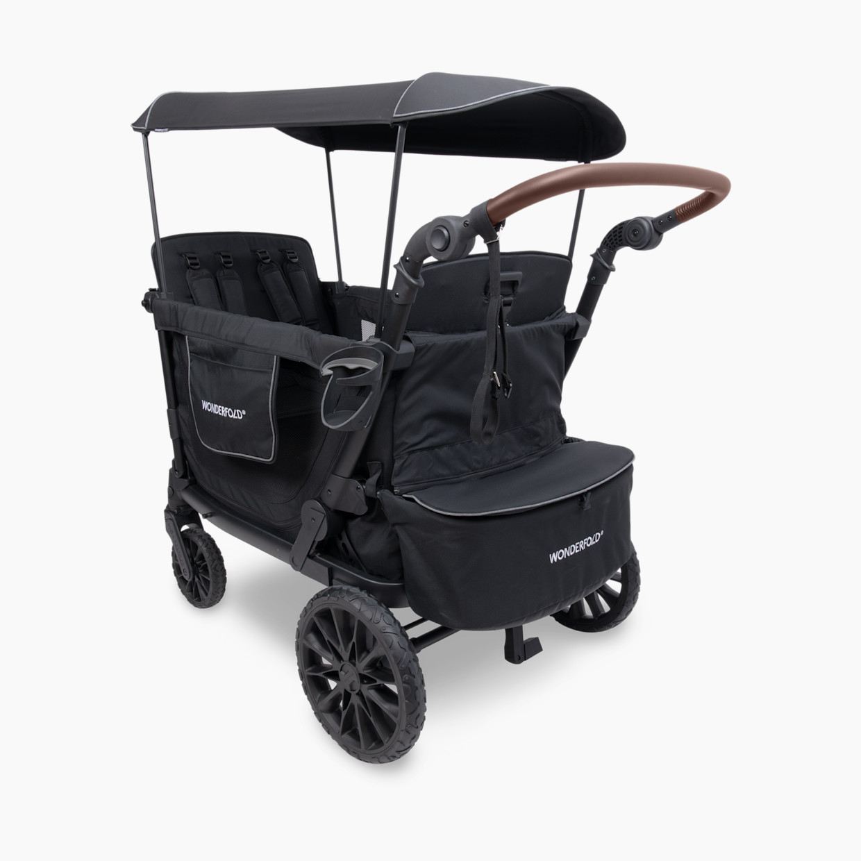 WonderFold Wagon L4 Quad Stroller Wagon - Black.