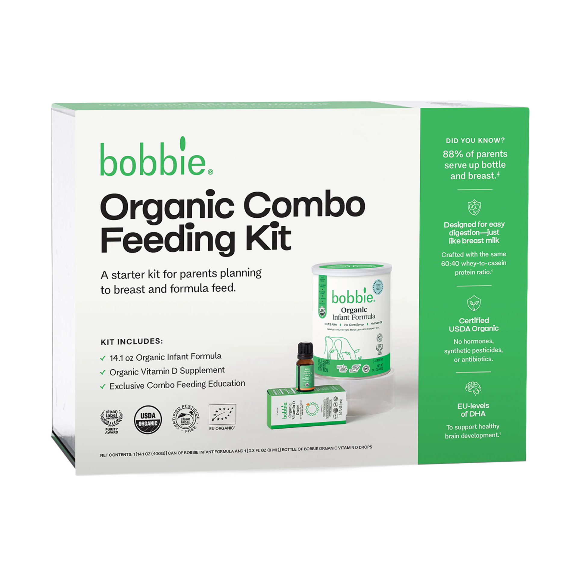 Bobbie Combo Feeding Infant Formula Kit.