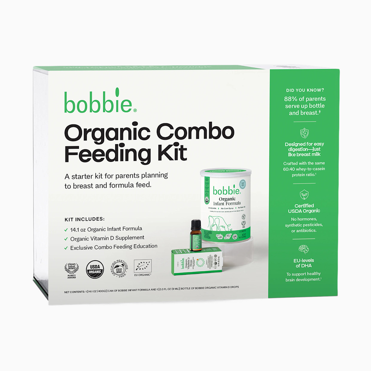 Bobbie Combo Feeding Infant Formula Kit.