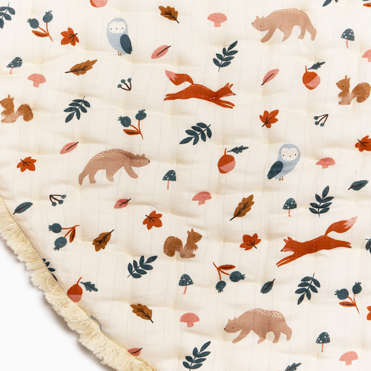 Tiny Kind Baby Quilted Play Mat - Woodland Story.