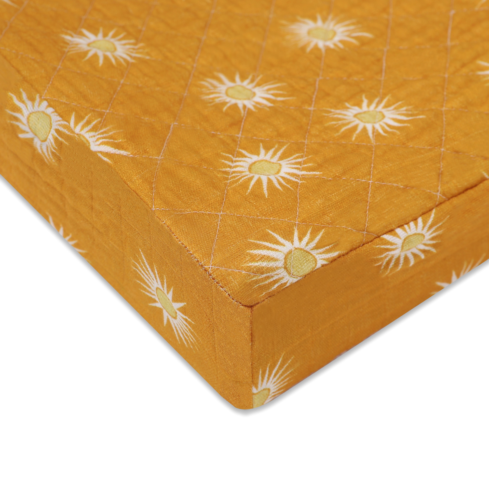 babyletto Quilted Changing Pad Cover in GOTS Certified Organic Muslin