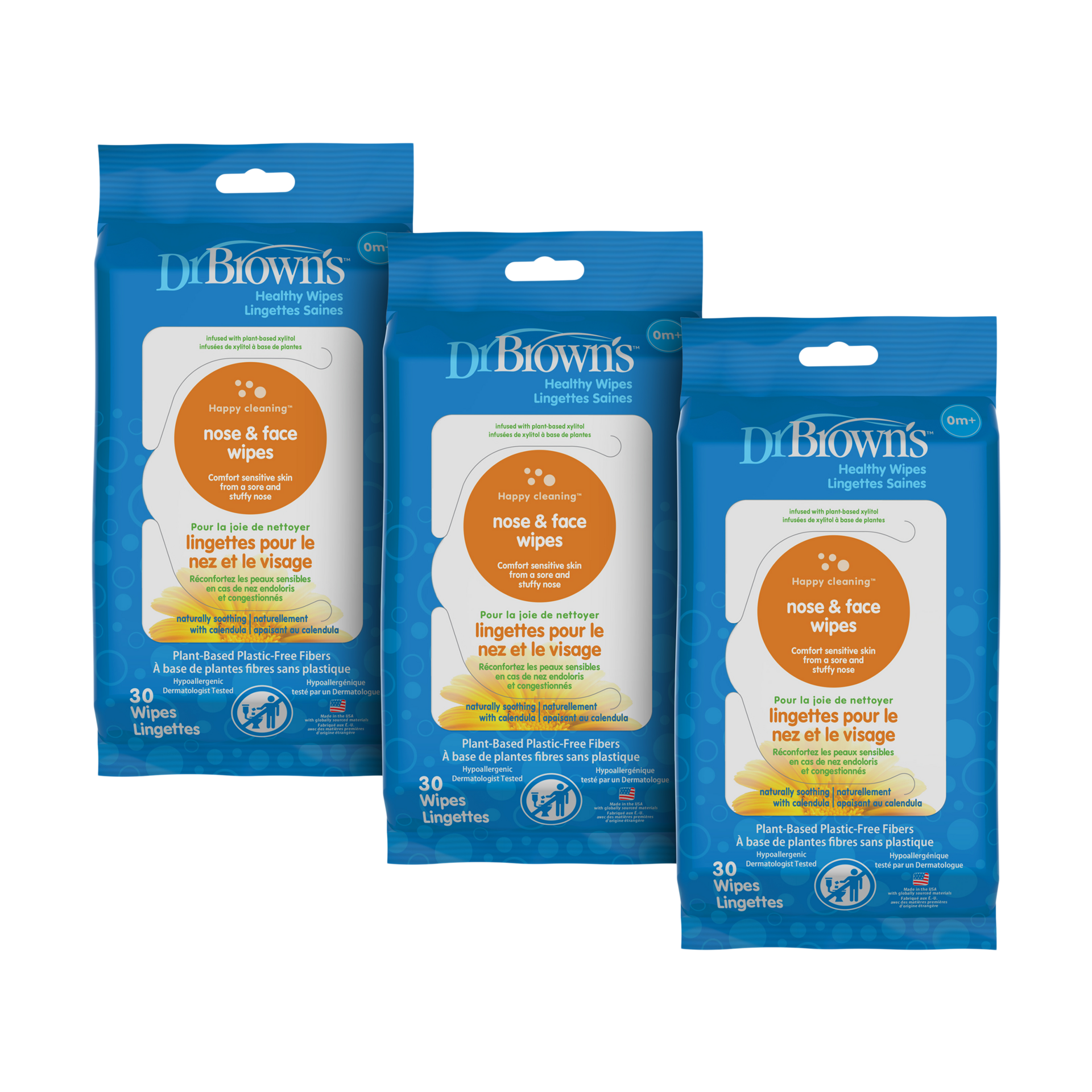 Dr. Brown's Nose and Face Wipes.