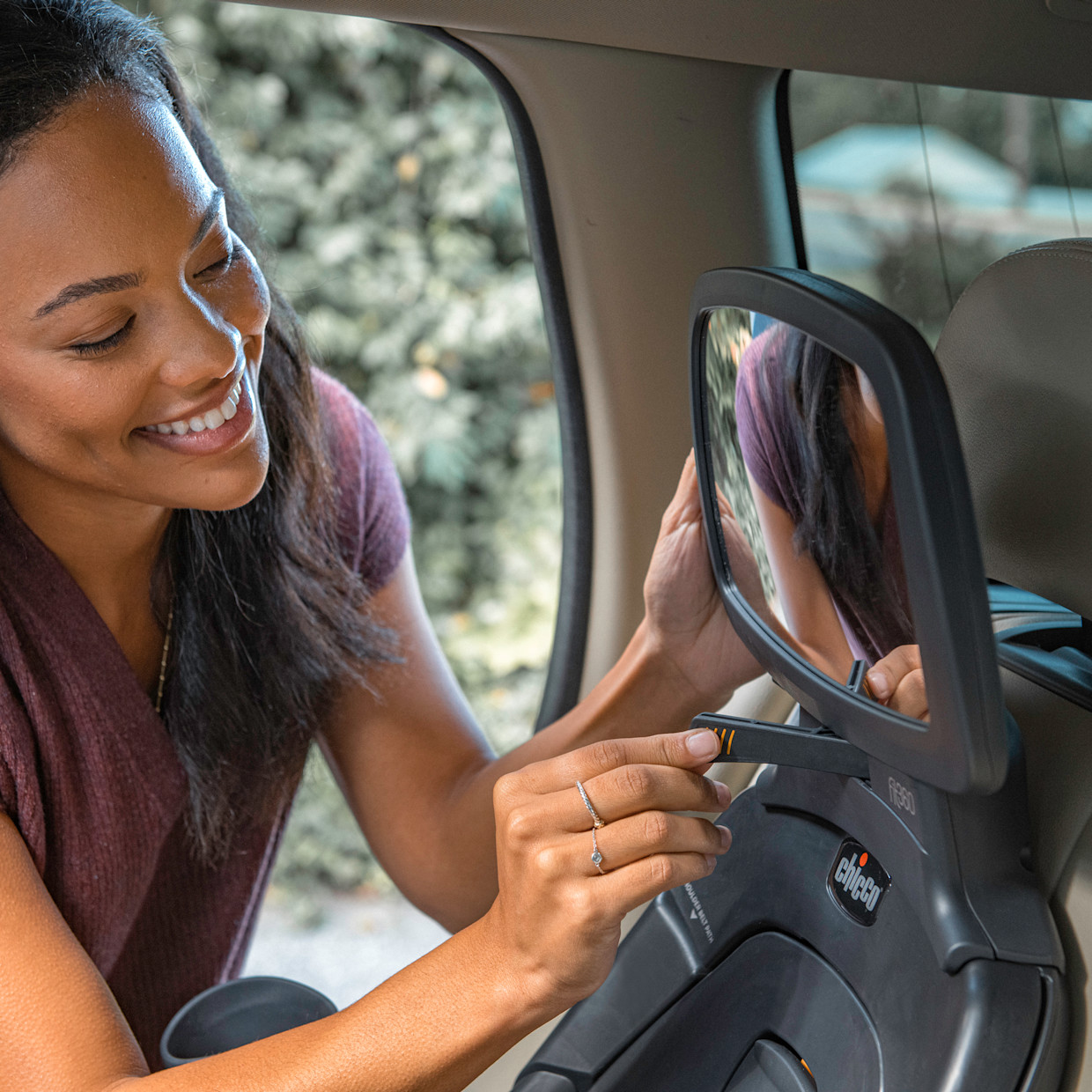 Chicco Fit360 Car Seat Mirror - Anthracite.