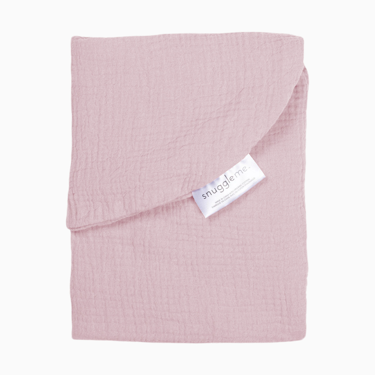 Snuggle Me Organic Infant Lounger Curve Muslin Cover - Petal.