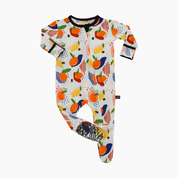 Peregrine Kidswear Footed Sleeper - Citrus, 0-3 M.
