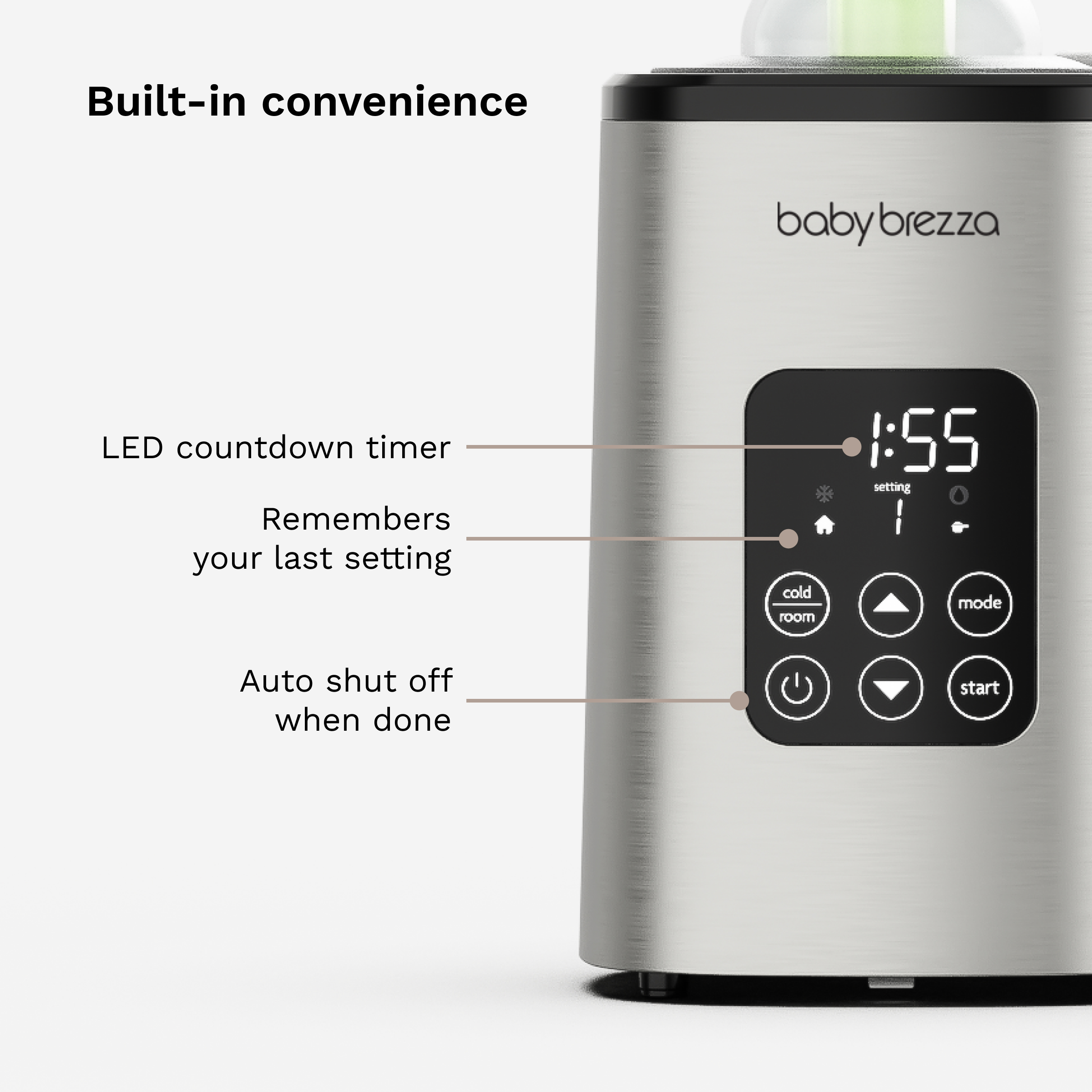 Baby Brezza Perfect Warm Bottle Warmer - Stainless.