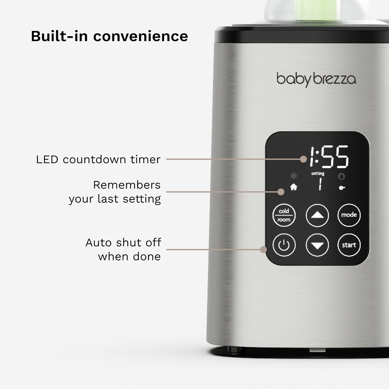 Baby Brezza Perfect Warm Bottle Warmer - Stainless.