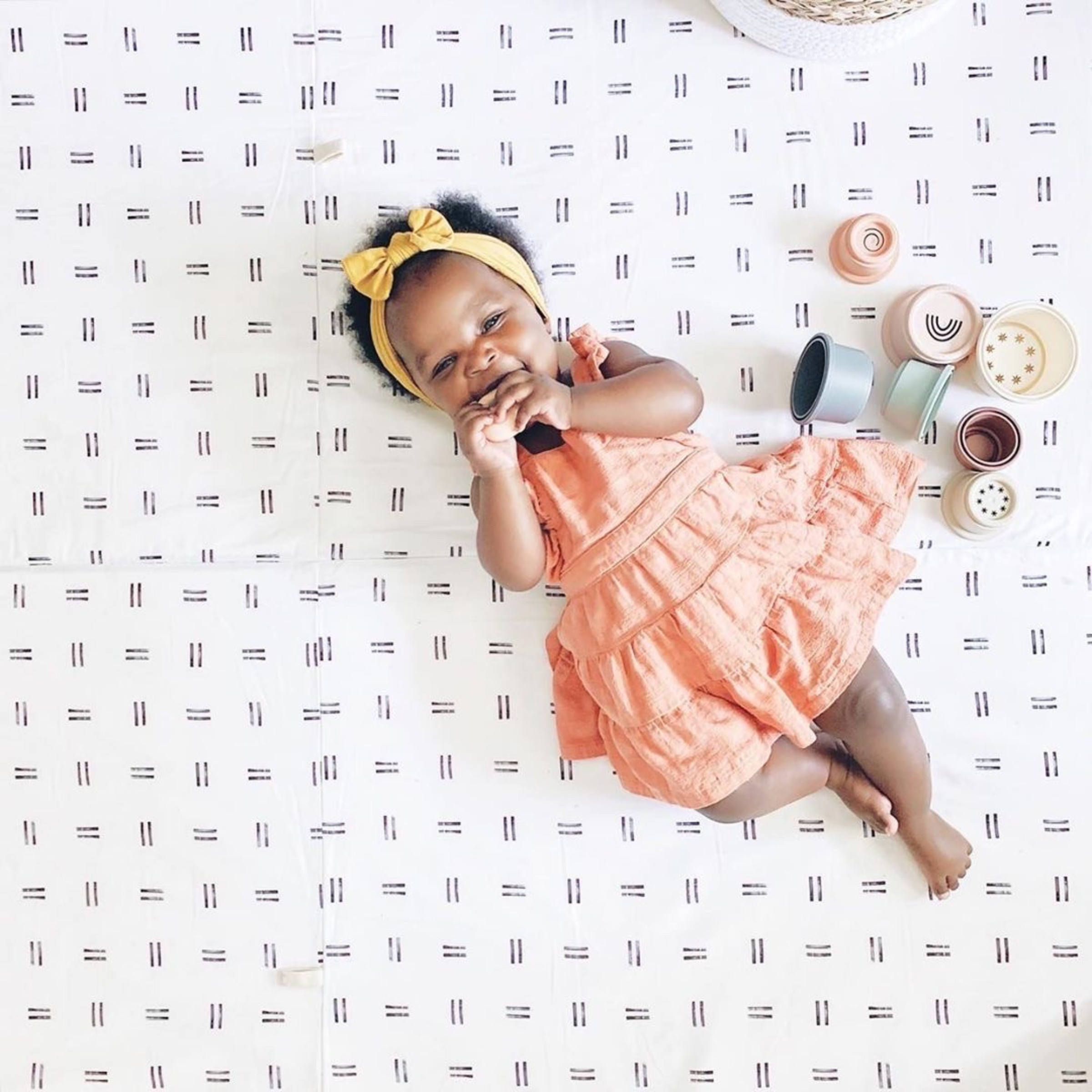 Toki Mats Standard Padded Play Mat Mudcloth, Organic Babylist Shop