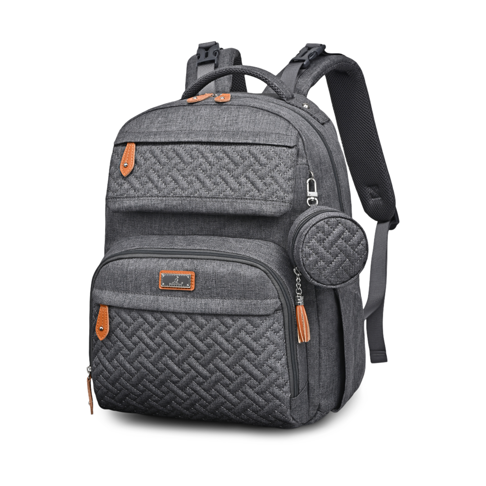 Babbleroo Travel Diaper Bag Backpack - Dark Grey