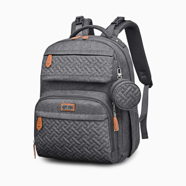 Babbleroo Travel Diaper Bag Backpack - Dark Grey