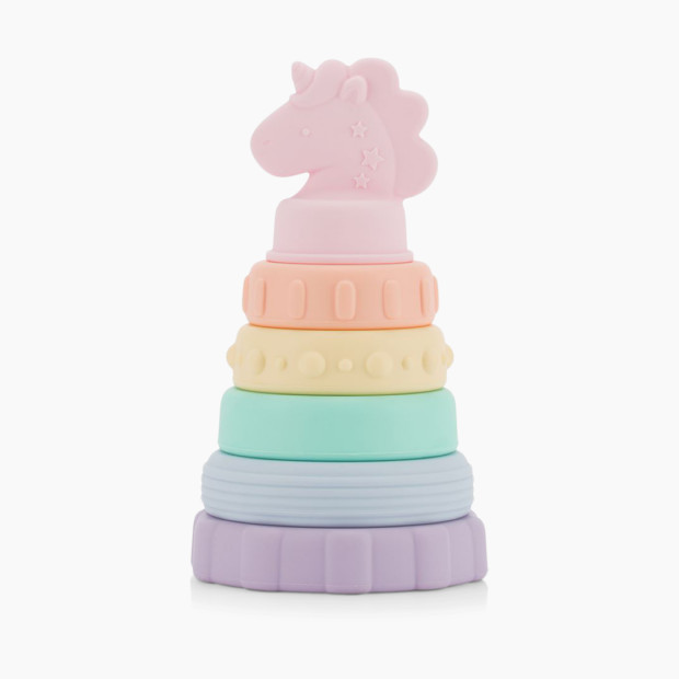 Itzy Ritzy Silicone Stacking and Teething Toy - Unicorn.