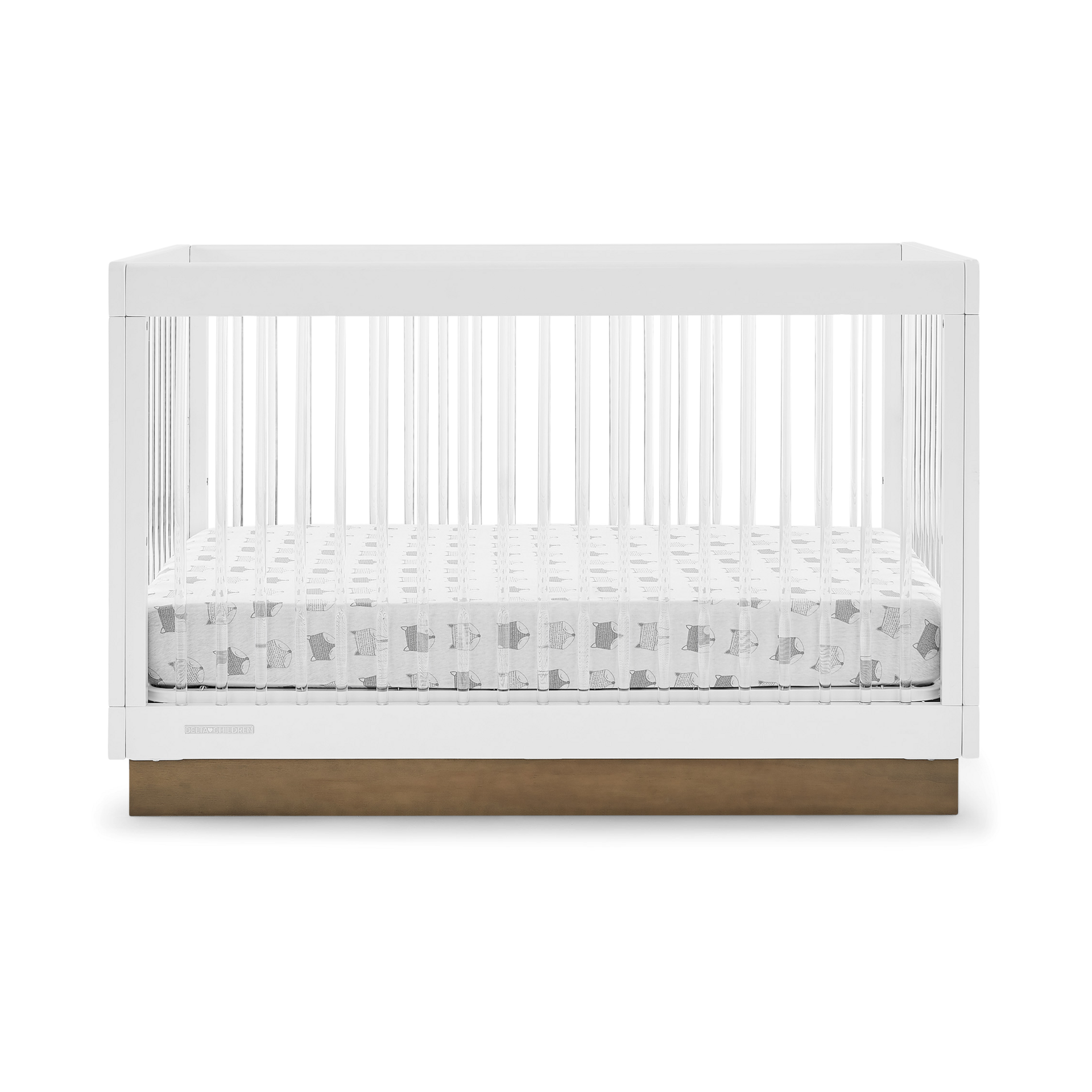  James Acrylic 4-in-1 Convertible Crib.