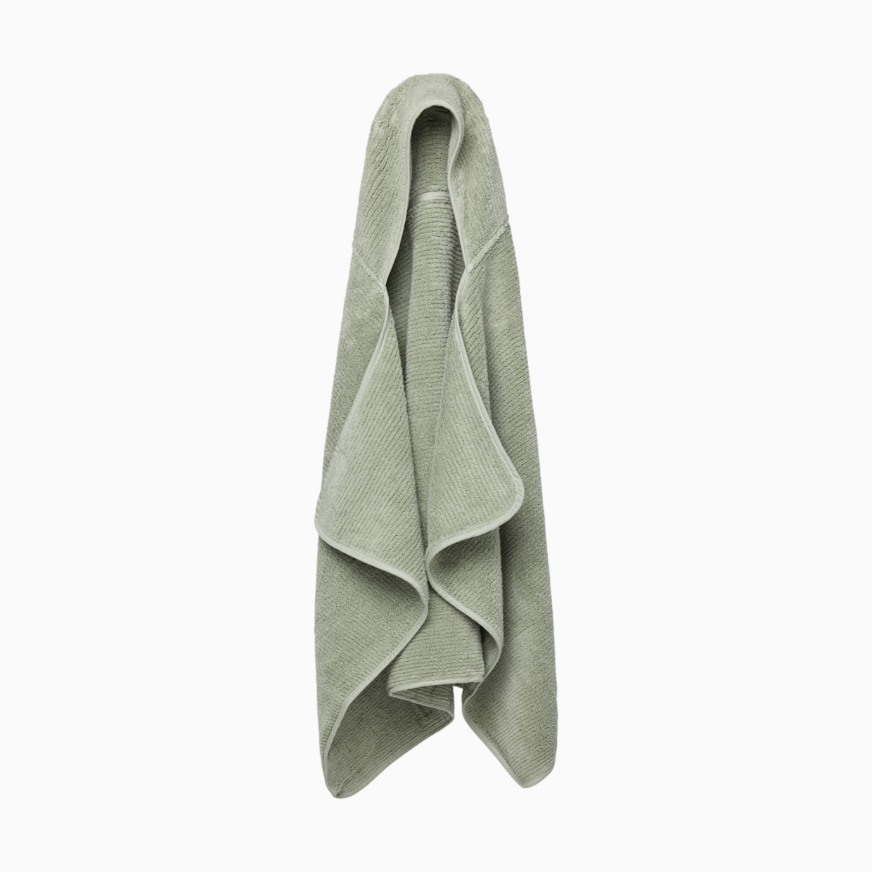 Lalo The Organic Ribbed Hooded Towel - Sage.