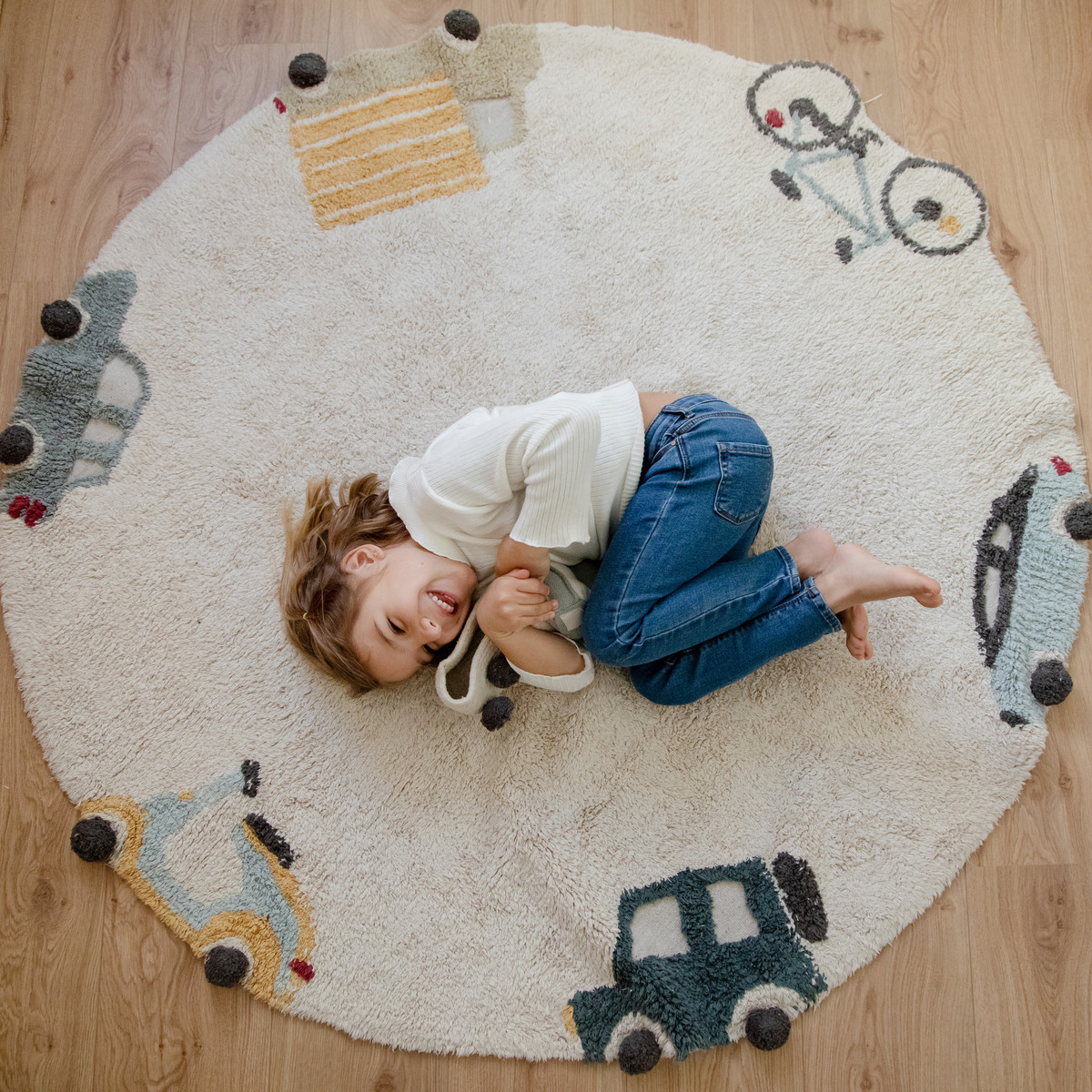 Lorena Canals Wheels Washable Rug - 4' 7".